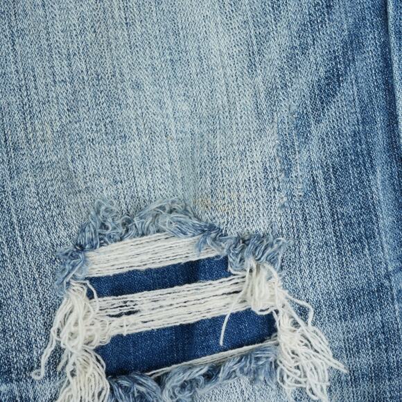 Rock Revival Jeans Mens 33 35x32.5 Blue Baxter Straight Distressed Streetwear - Picture 6 of 13